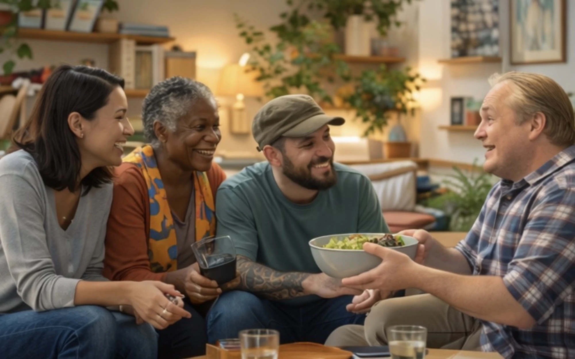 sharing-a-bowl-of-food-with-chosen-family-relative-choice Sharing a bowl of food with chosen family - Relative Choice